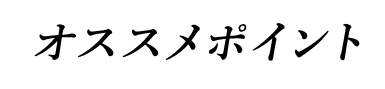 オススメポイント